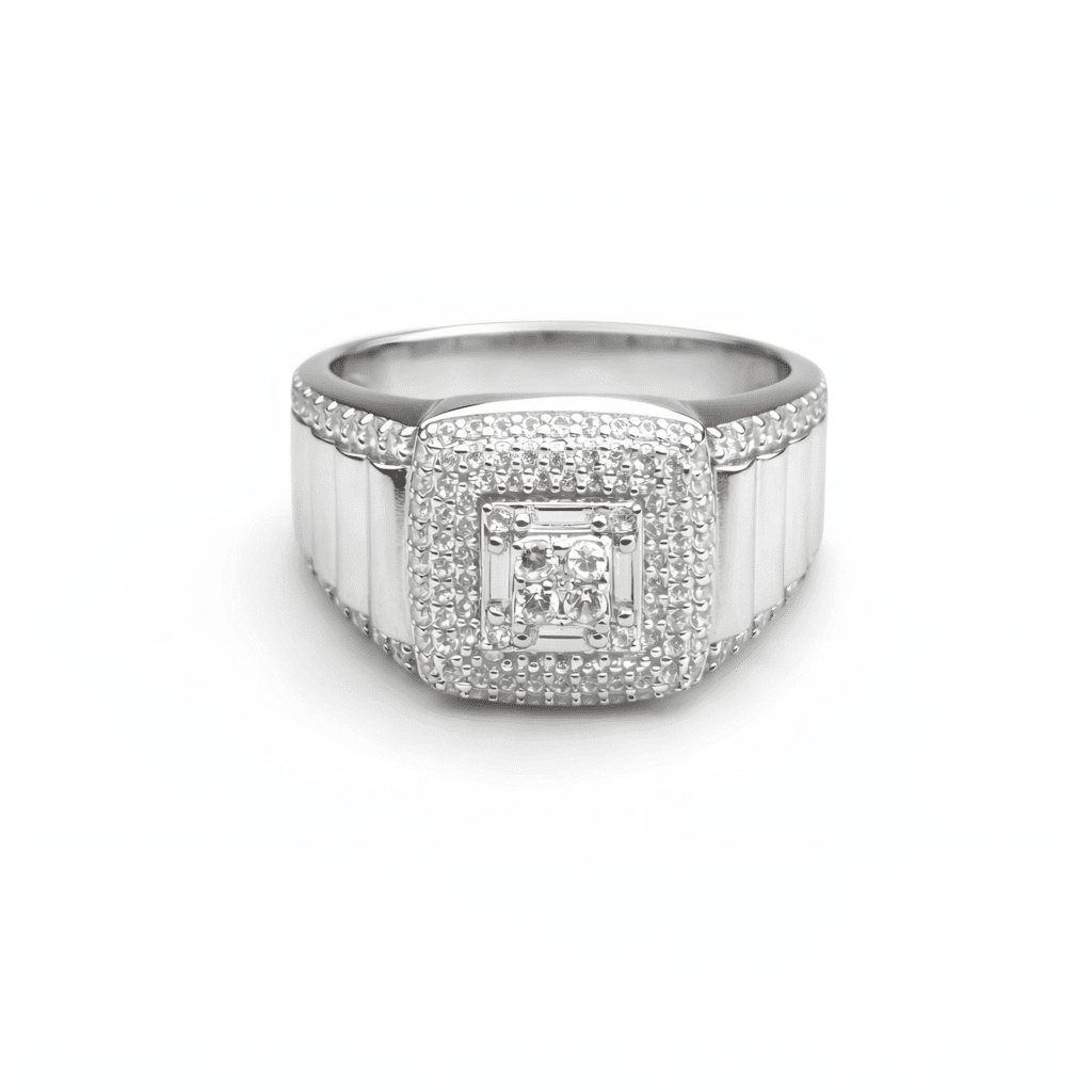 Elevated Halo Signet Ring