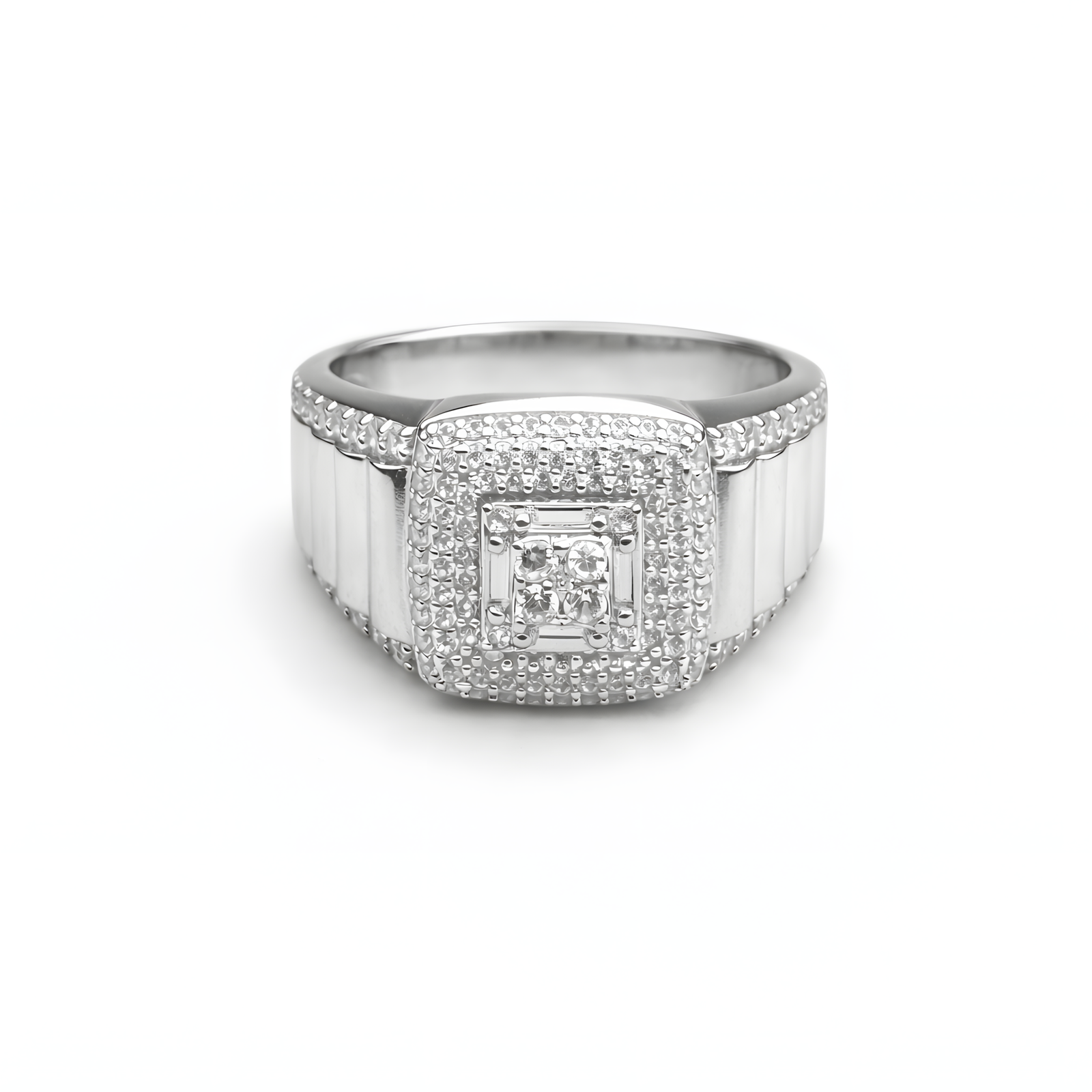 Elevated Halo Signet Ring