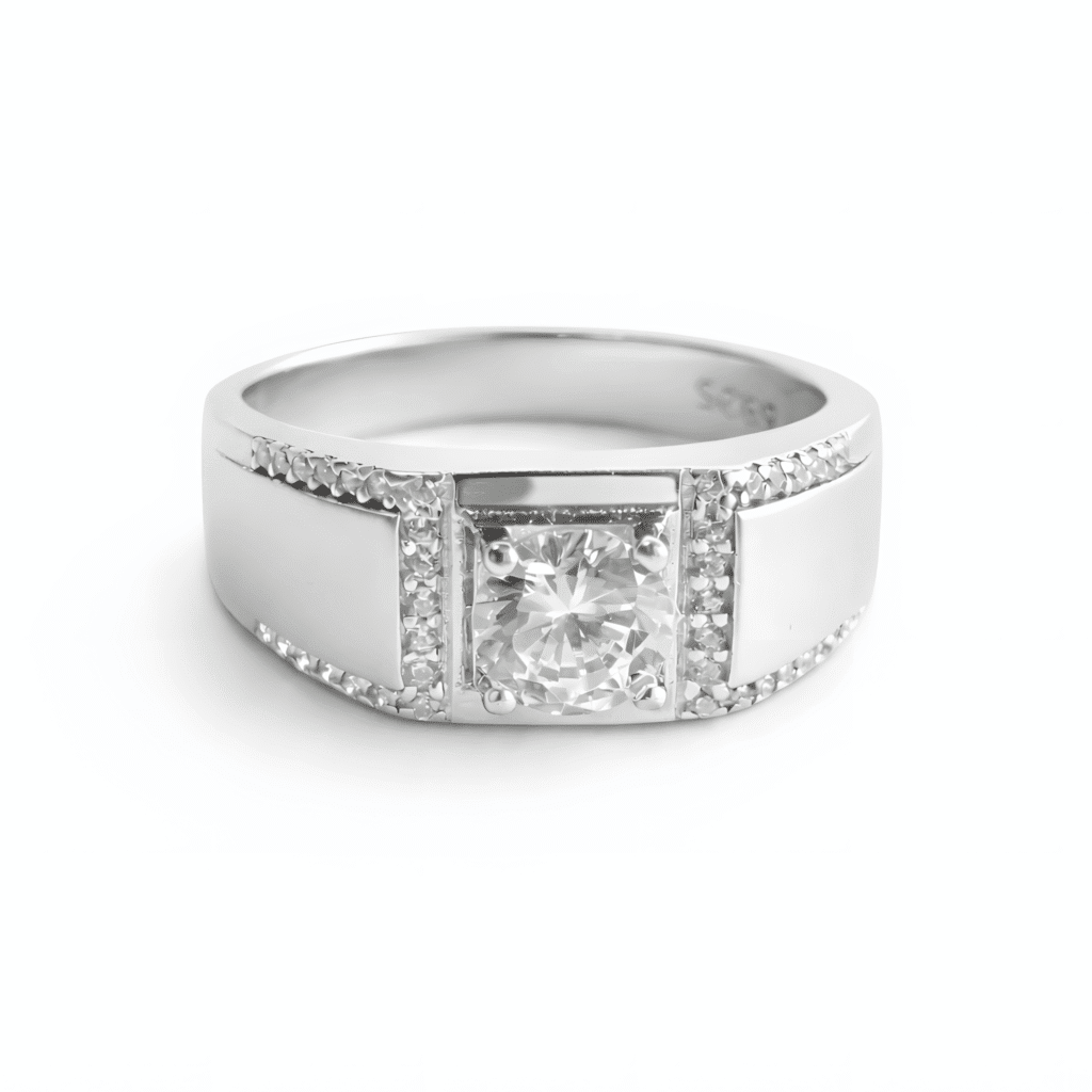 Pavé-Bordered Statement Ring