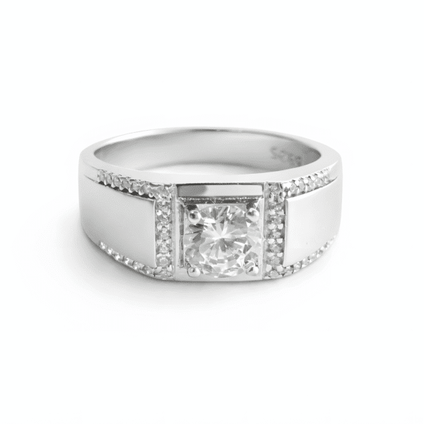 Pavé-Bordered Statement Ring