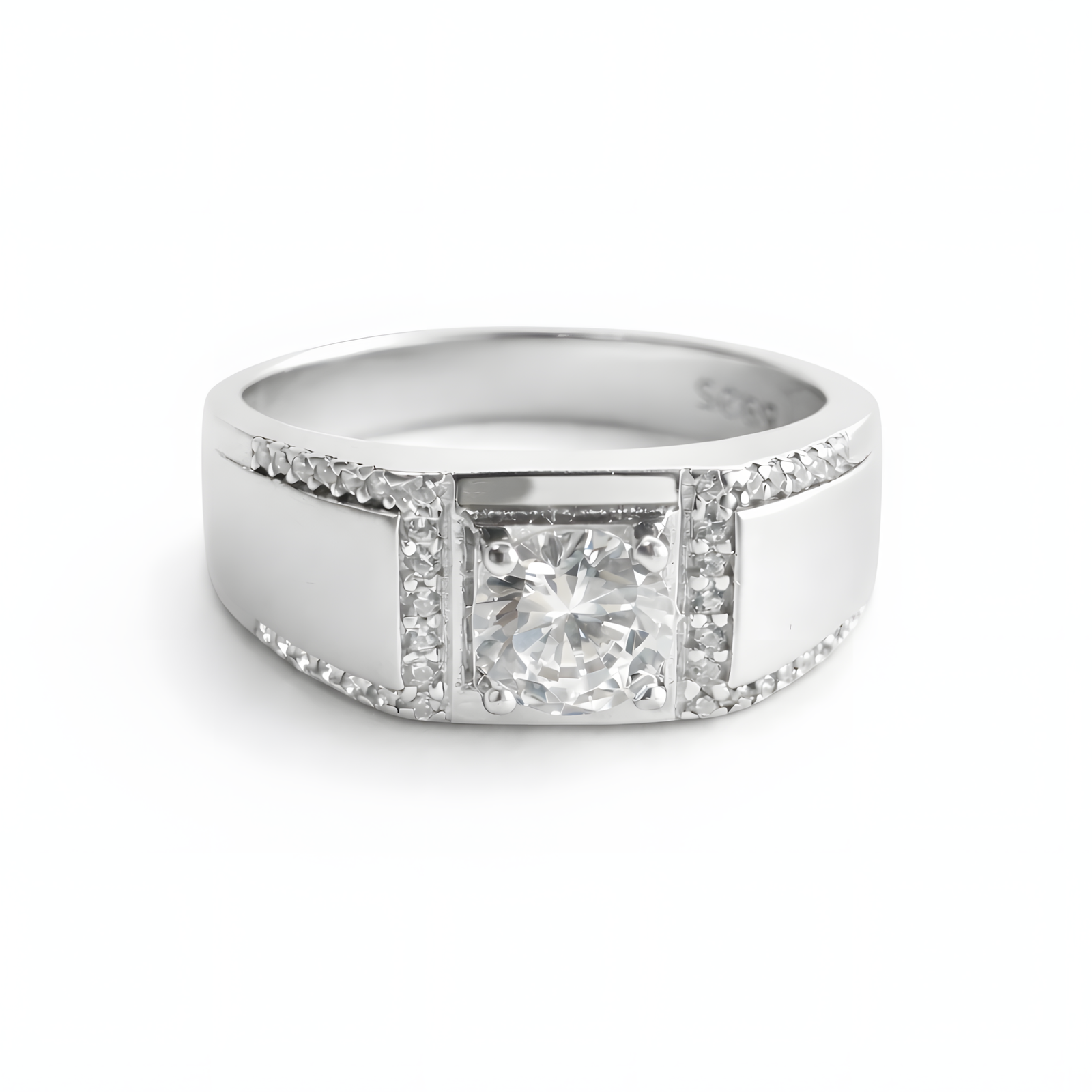 Pavé-Bordered Statement Ring