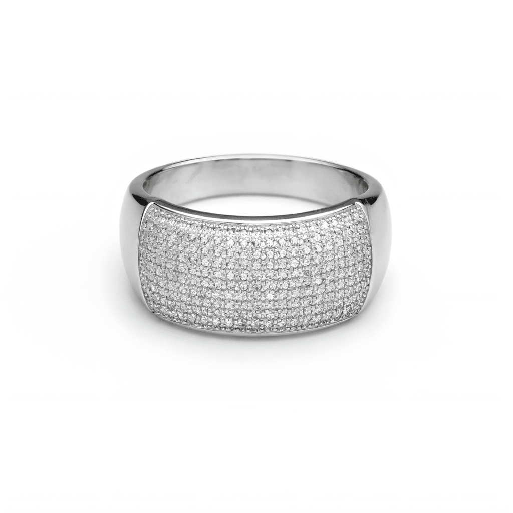 Domed Micro-Pavé Statement Ring