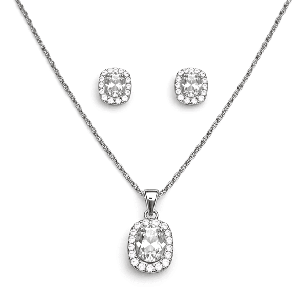 Heirloom Oval Pendant & Stud Set