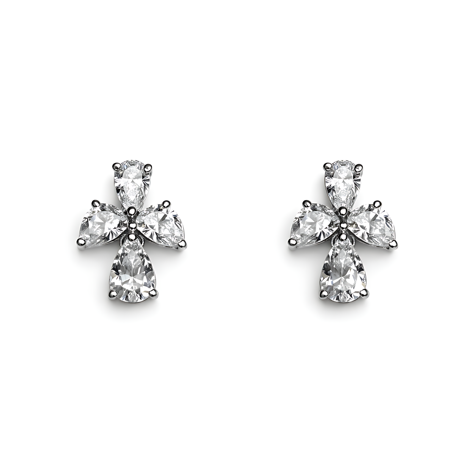 Pear Cross Earring