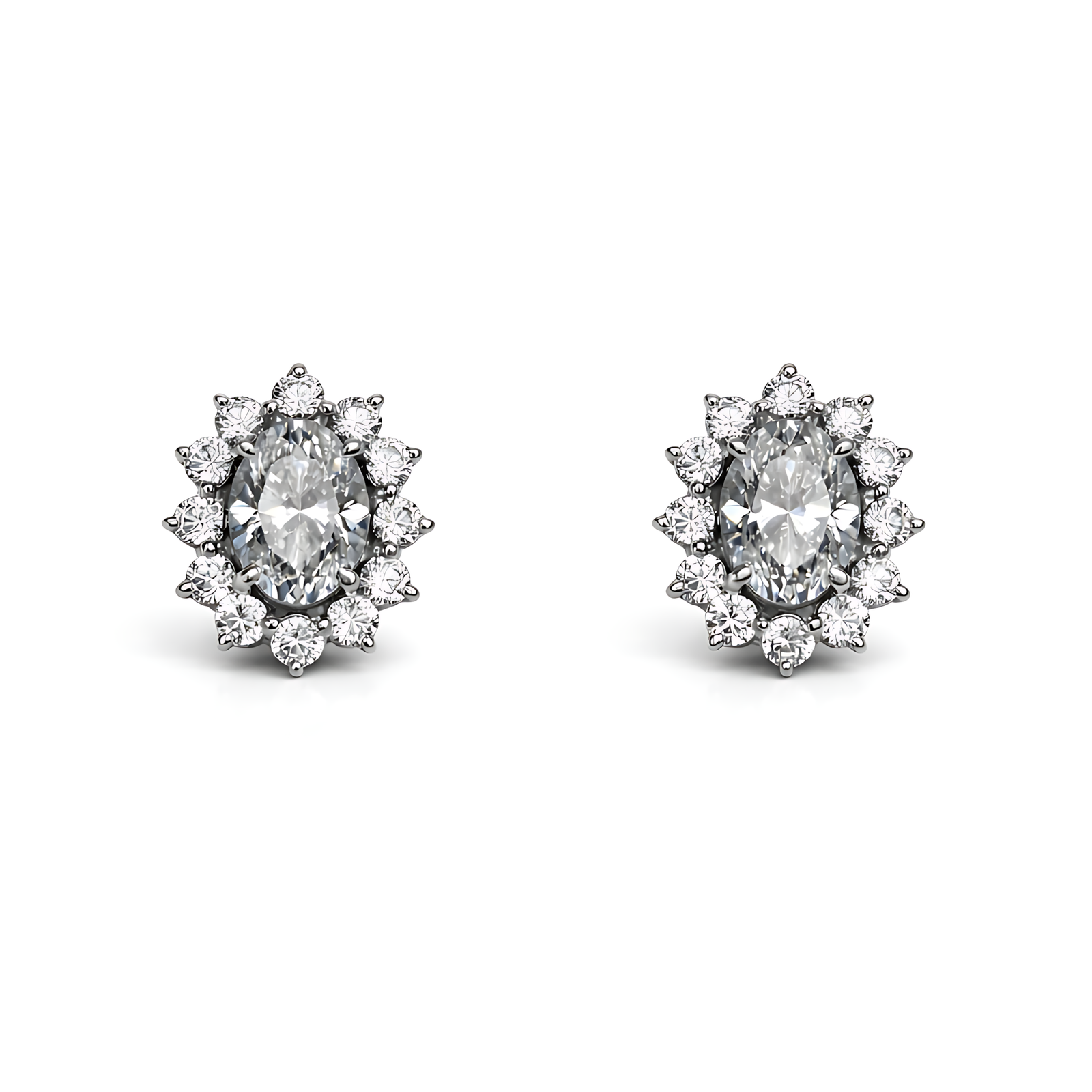 Oval Sunburst Earring