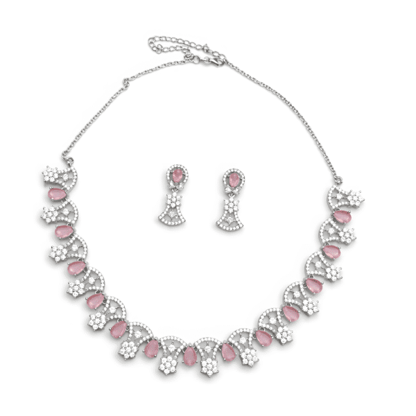 Blush Crystal Necklace Set