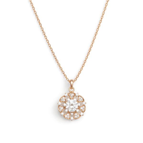 Rose Gold Filigree Pendant