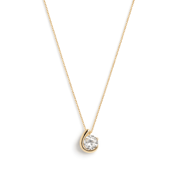 Solitaire Swirl Pendant