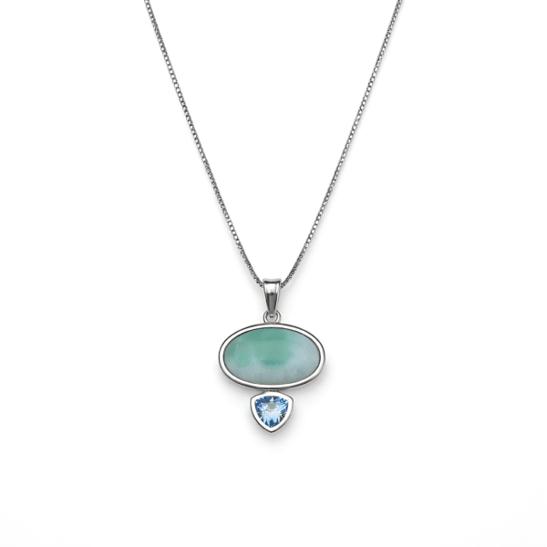 Dual-Tone Gemstone Pendant