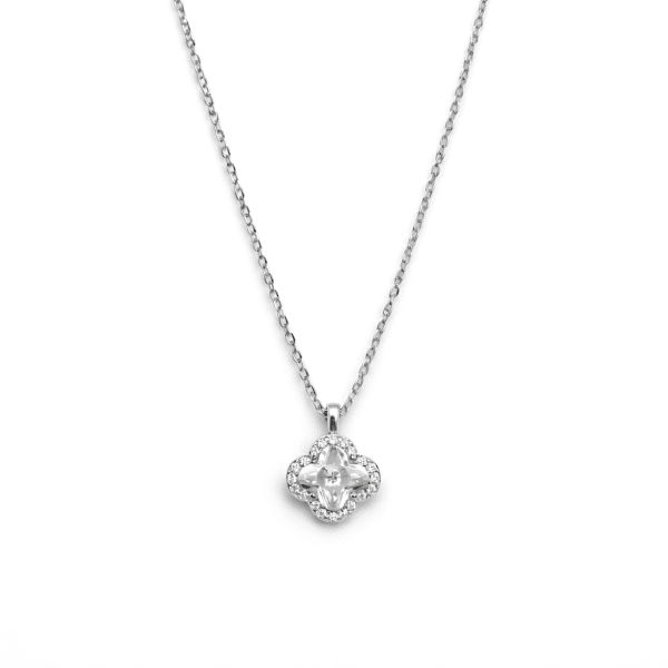 Crystal Clover Halo Pendant