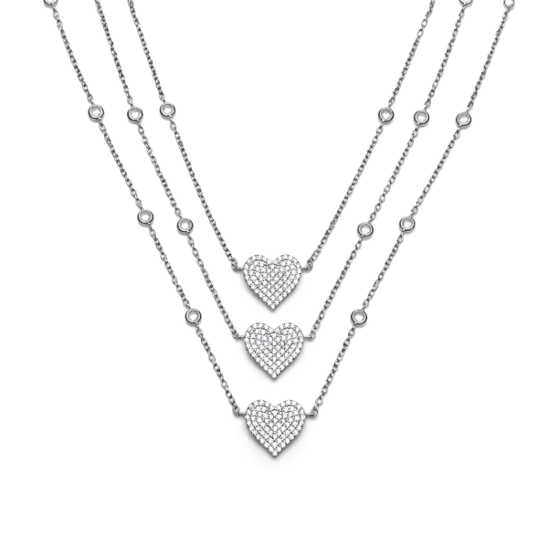 Triple Heart Layered Pendant