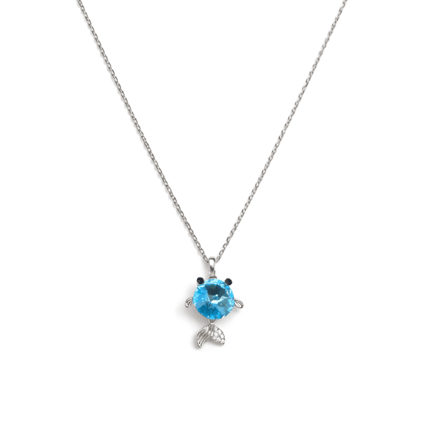 Blue Topaz Fish Pendant