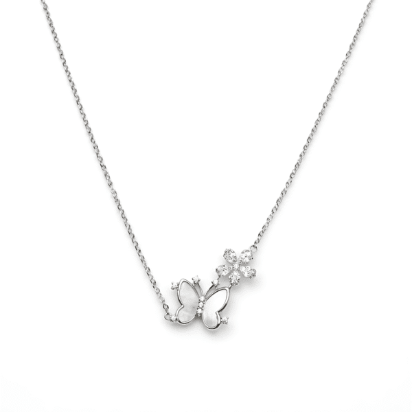 MOP Butterfly & Blossom Pendant