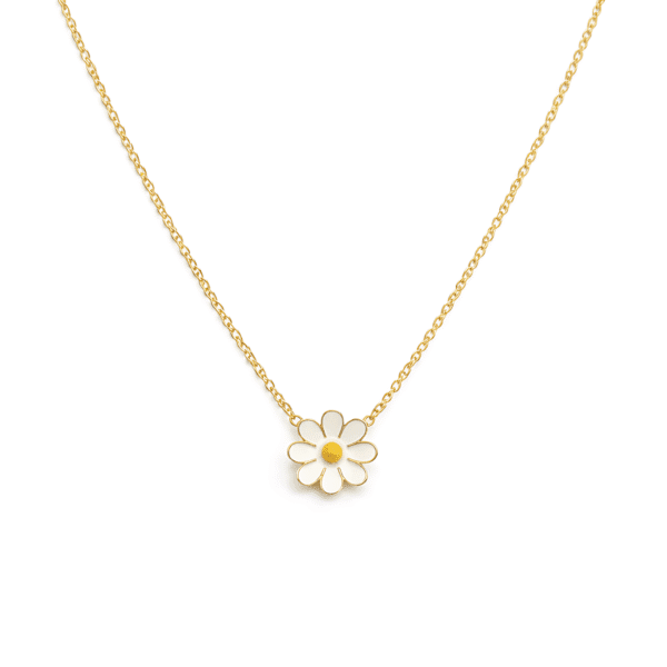 Sunny Daisy Enamel Pendant