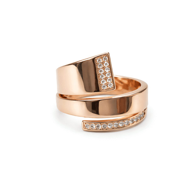 Rose Gold Architectural Wrap Ring
