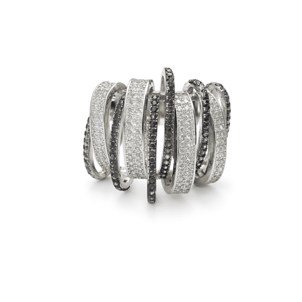 Monochrome Multi-Band Statement Ring