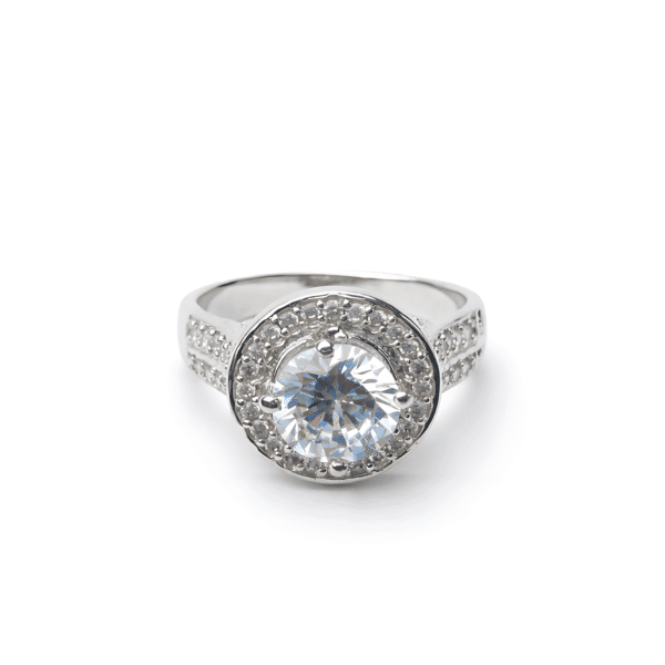 Brilliant Halo Eternity Ring