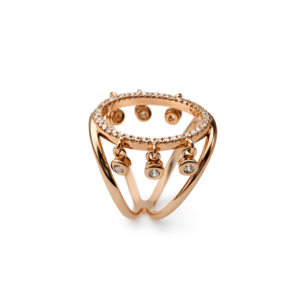 Rose Gold Chandelier Ring