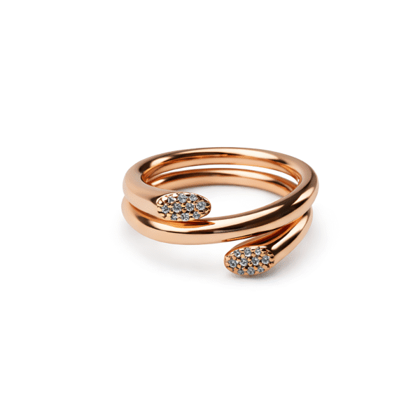 Rose Gold Serpentine Wrap Ring