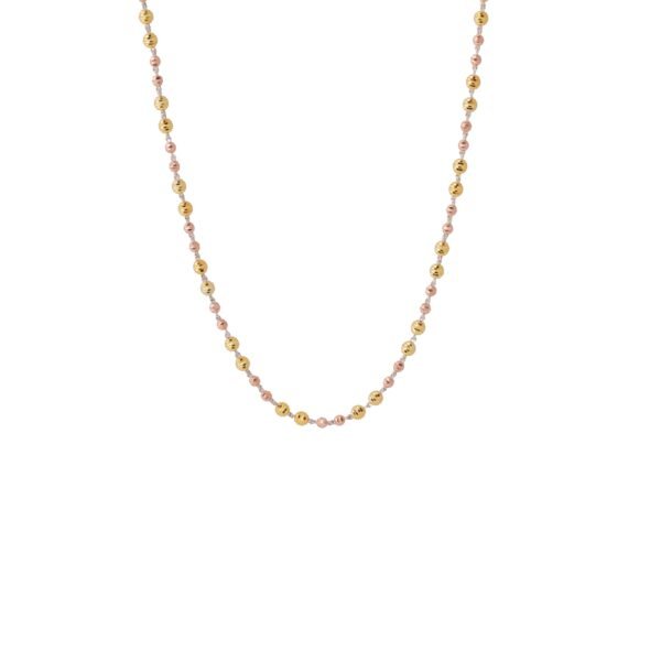 Two-Tone Dainty Ball Station Chain