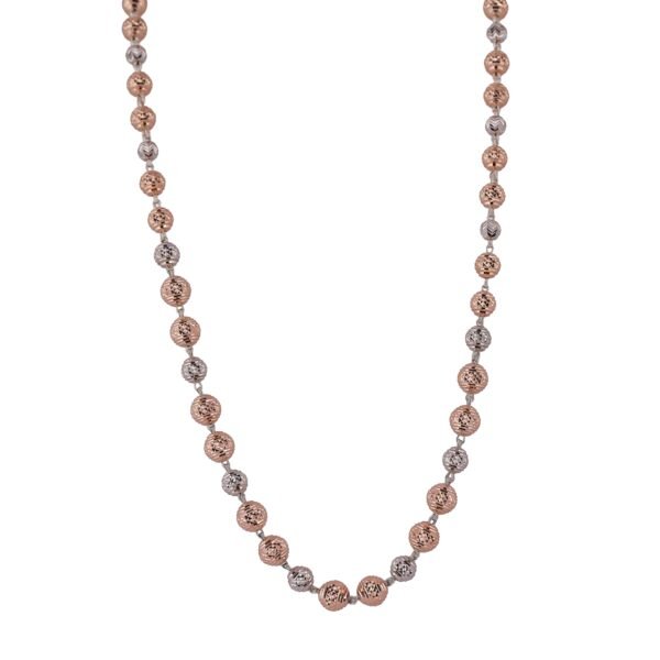 Two-Tone Textured Orb Chain