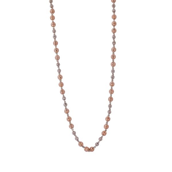 Two-Tone Faceted Bead Station Chain