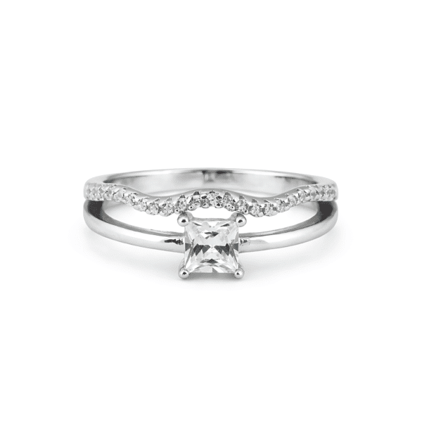 Crown Double Band Ring
