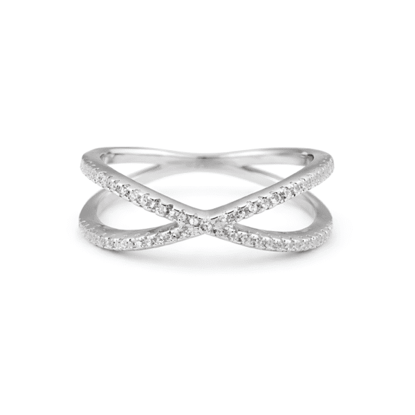 X-Shape Pave Band