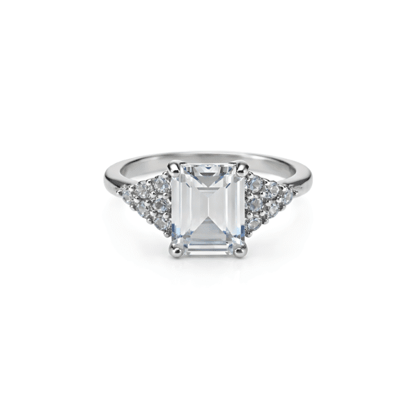 Emerald Cut Tri-Side Ring