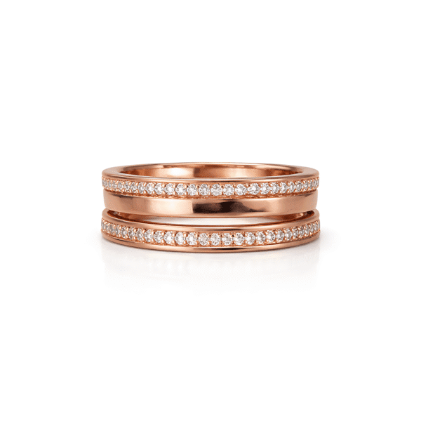 Rose Gold Triple Fusion ring