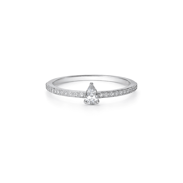 Dainty Pear Eternity Ring