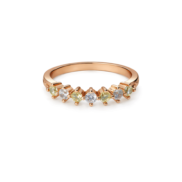 Pastel Prism Row Ring