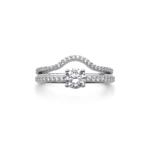 Contoured Solitaire Bridal Set