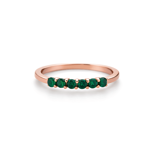 Emerald Radiance Row Ring