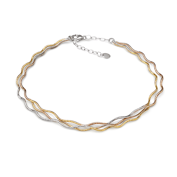 Tricolor Serpentine Anklet