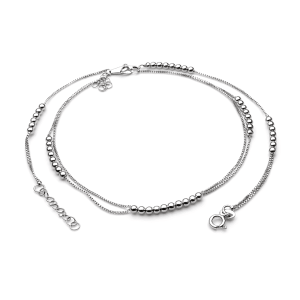 Layered Orb Silver Payal