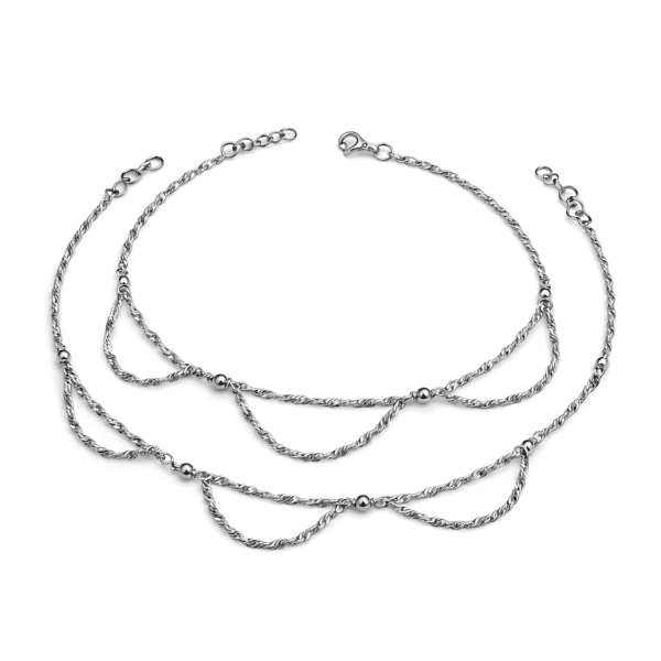 Scalloped Sphere Payal Set