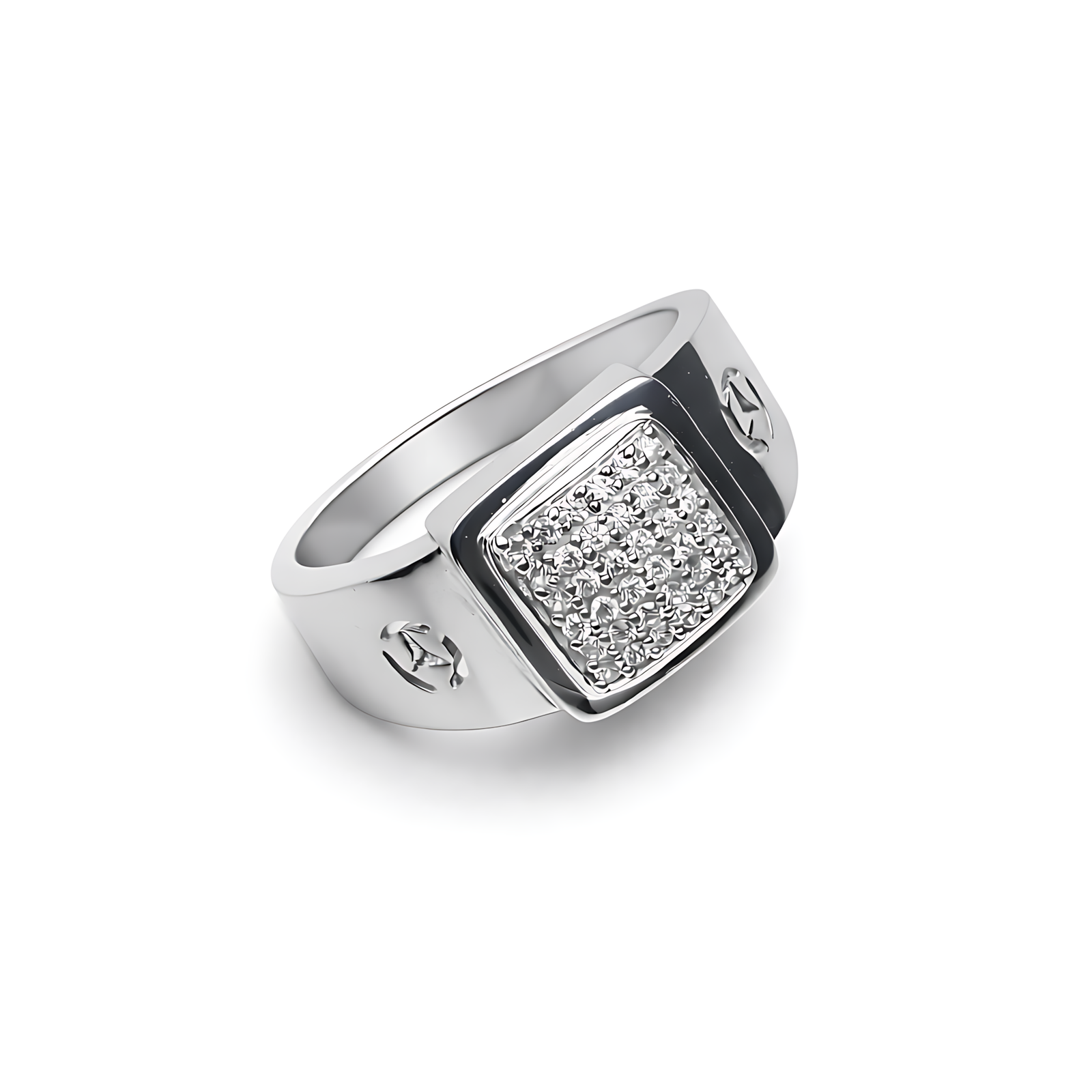 Industrial Square Sparkle Ring